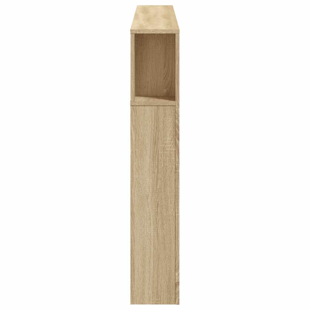 LED Headboard Sonoma Oak 160x18,5x103,5 cm Engineered Wood