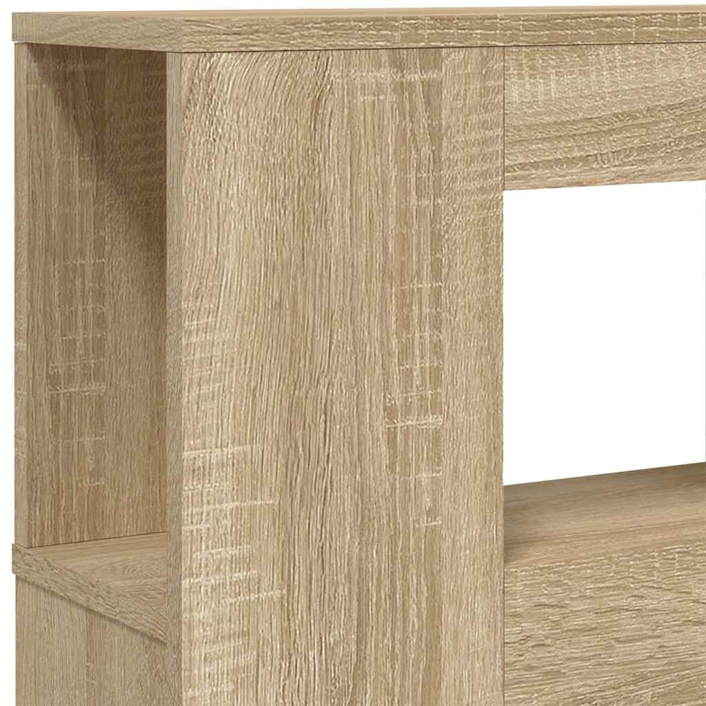 LED Headboard Sonoma Oak 160x18,5x103,5 cm Engineered Wood