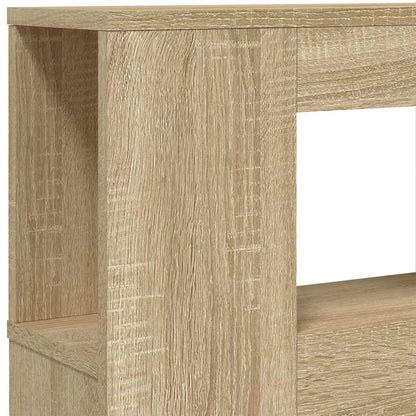 LED Headboard Sonoma Oak 160x18,5x103,5 cm Engineered Wood