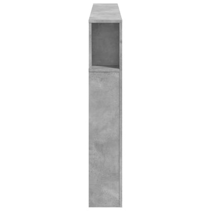 LED Headboard Concrete Grey 160x18.5x103.5 cm Engineered Wood