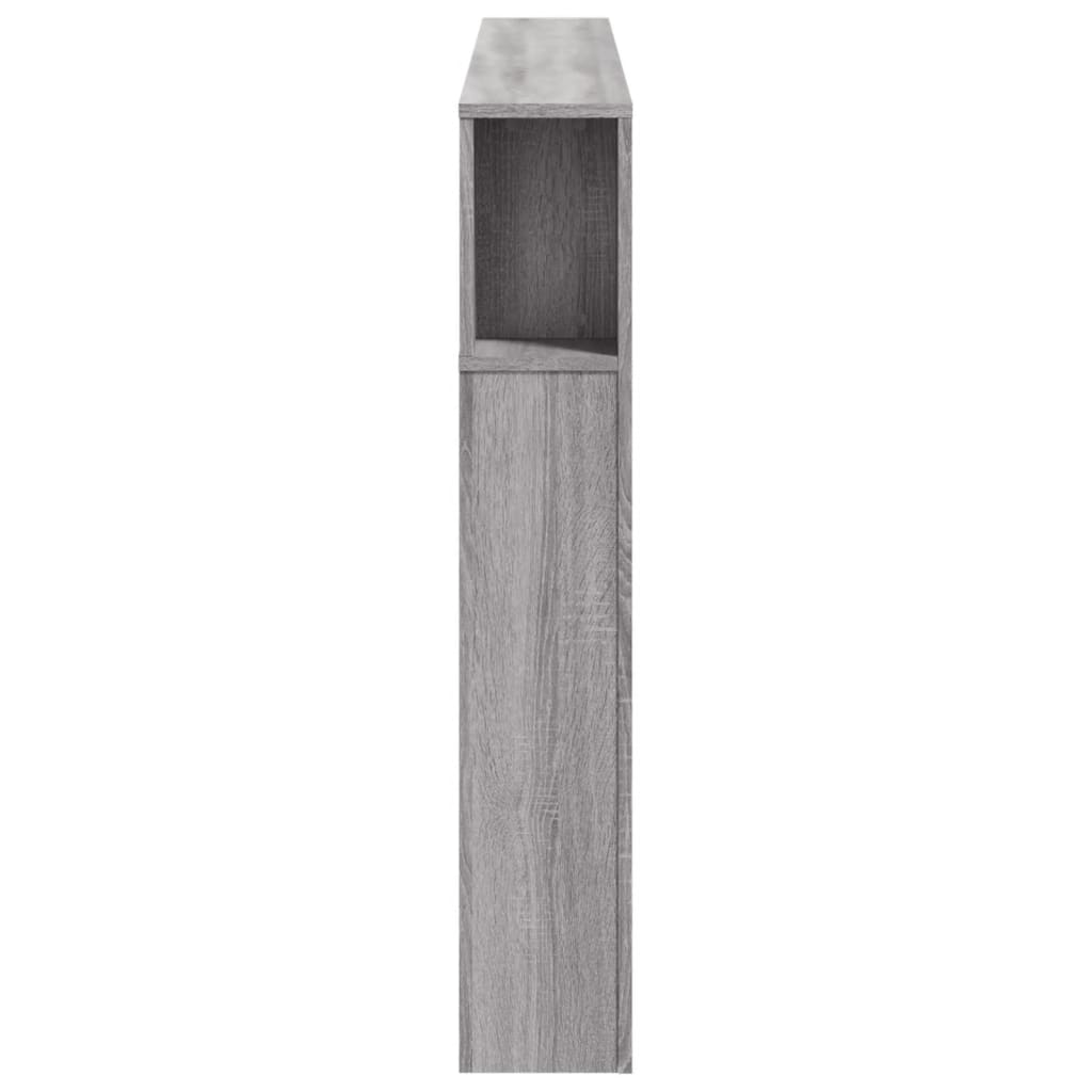LED Headboard Grey Sonoma 160x18.5x103.5 cm Engineered Wood