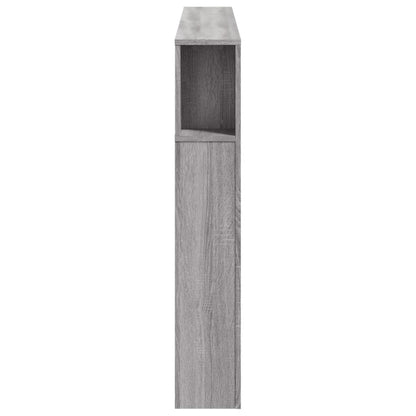 LED Headboard Grey Sonoma 160x18.5x103.5 cm Engineered Wood