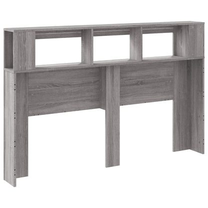 LED Headboard Grey Sonoma 160x18.5x103.5 cm Engineered Wood
