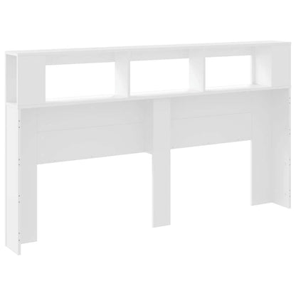 LED Headboard White 180x18.5x103.5 cm Engineered Wood