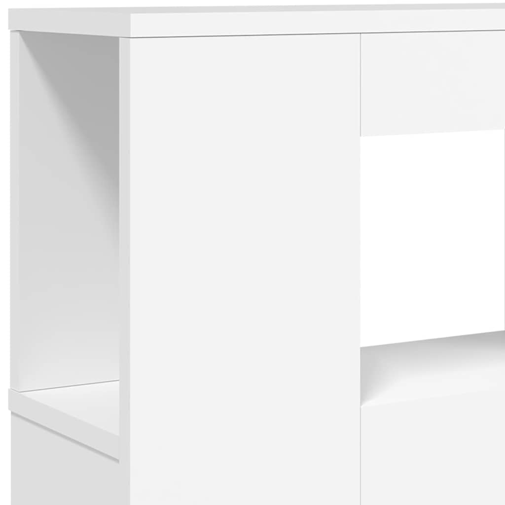 LED Headboard White 180x18.5x103.5 cm Engineered Wood