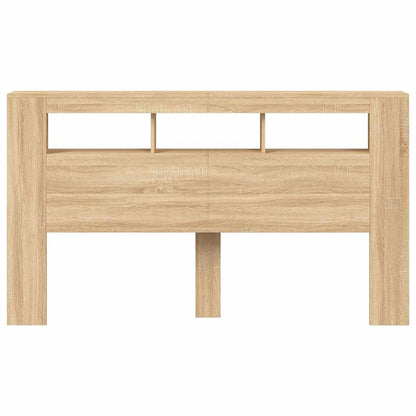 LED Headboard Sonoma Oak 180x18.5x103.5 cm Engineered Wood