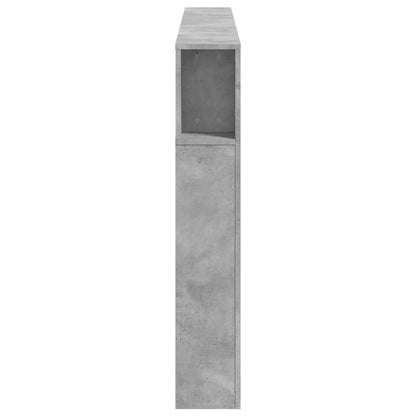 LED Headboard Concrete Grey 180x18.5x103.5 cm Engineered Wood