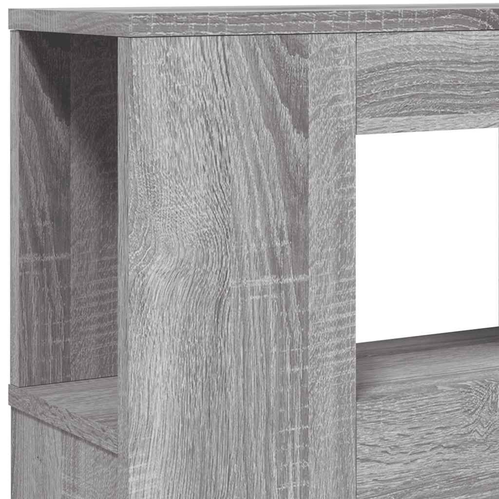 LED Headboard Grey Sonoma 180x18.5x103.5 cm Engineered Wood