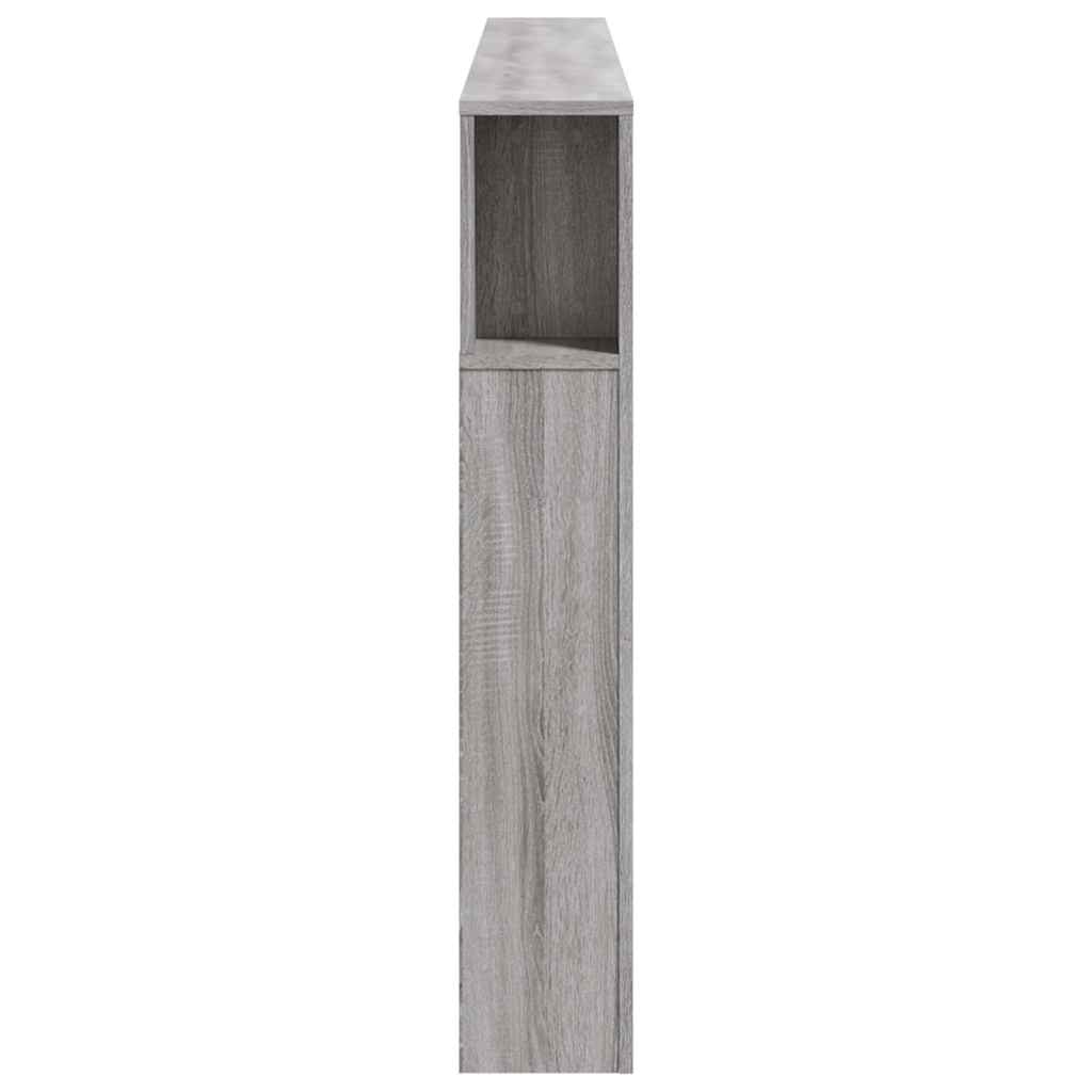 LED Headboard Grey Sonoma 200 cm Engineered Wood