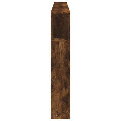 LED Headboard Smoked Oak 220x18.5x103.5 cm Engineered Wood