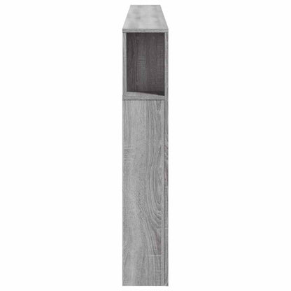 LED Headboard Grey Sonoma 220x18.5x103.5 cm Engineered Wood