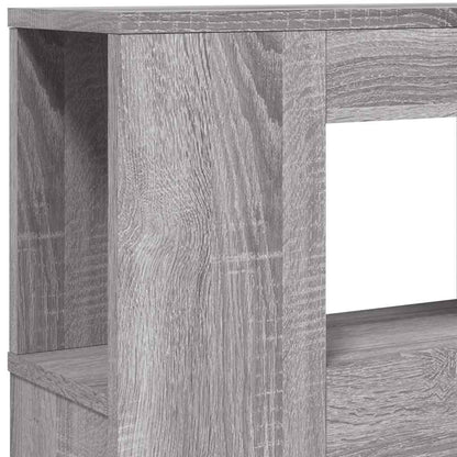 LED Headboard Grey Sonoma 220x18.5x103.5 cm Engineered Wood