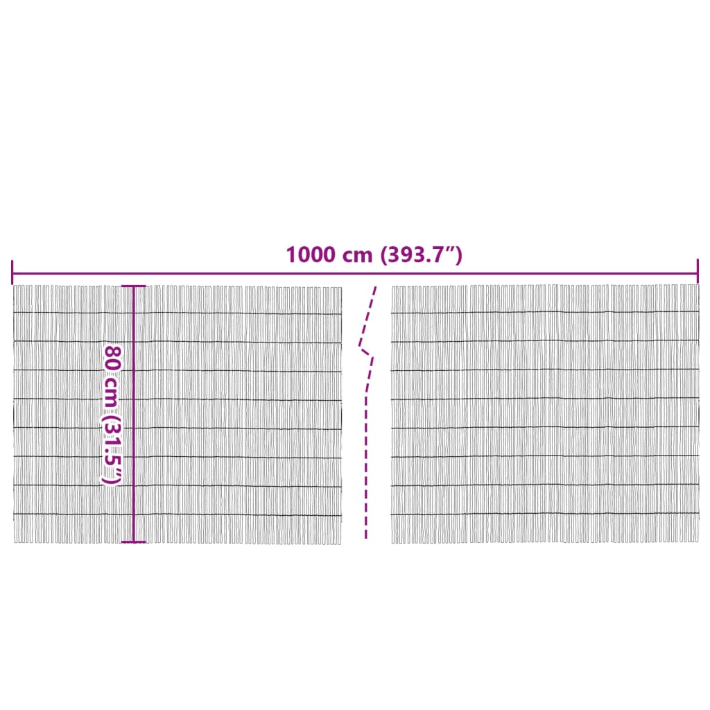 Garden Fence 1000x80 cm Reed