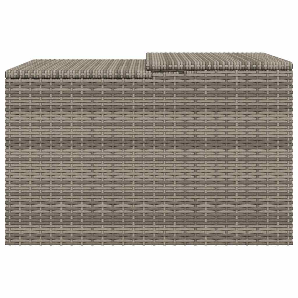 Robot Mower Garage Grey 86x90x52/57 cm Poly Rattan