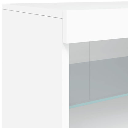Sideboard with LED Lights White 162x37x67 cm