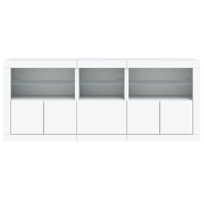 Sideboard with LED Lights White 162x37x67 cm