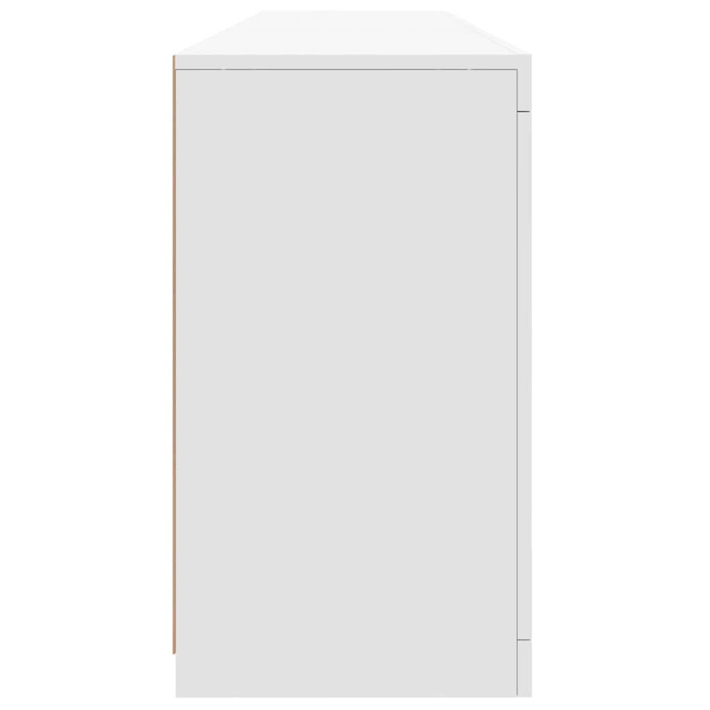 Sideboard with LED Lights White 162x37x67 cm