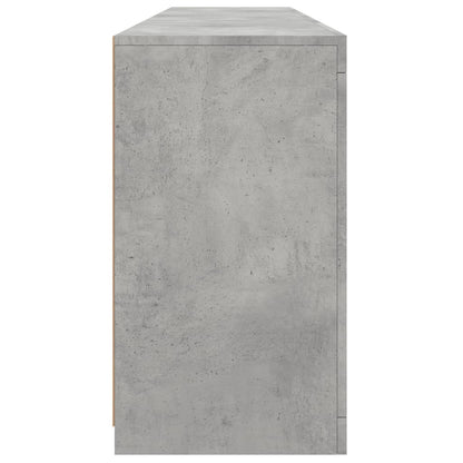 Sideboard with LED Lights Concrete Grey 162x37x67 cm