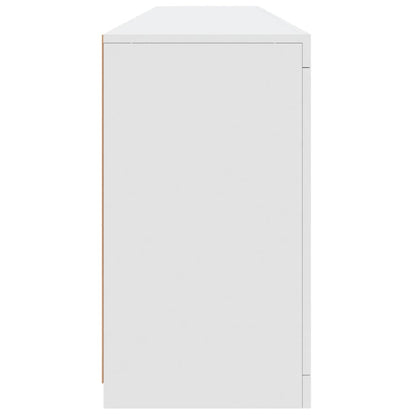 Sideboard with LED Lights White 181.5x37x67 cm