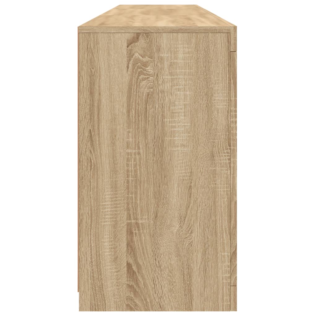 Sideboard with LED Lights Sonoma Oak 181,5x37x67 cm