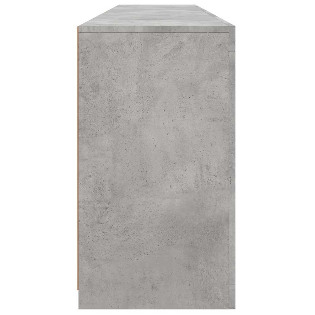 Sideboard with LED Lights Concrete Grey 181,5x37x67 cm