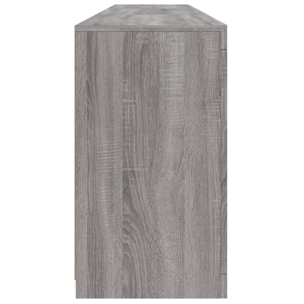 Sideboard with LED Lights Grey Sonoma 181.5x37x67 cm
