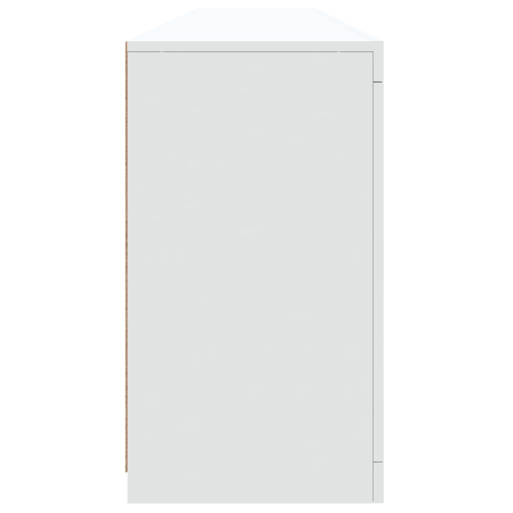Sideboard with LED Lights White 202x37x67 cm