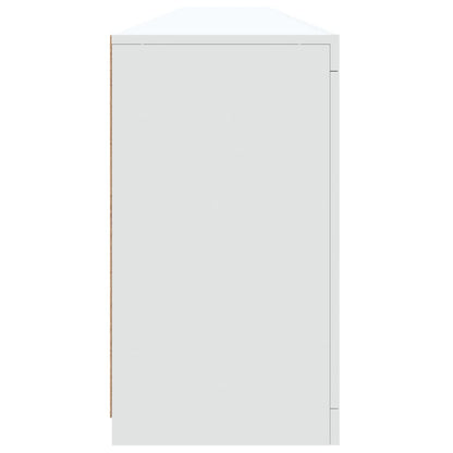 Sideboard with LED Lights White 283x37x67 cm