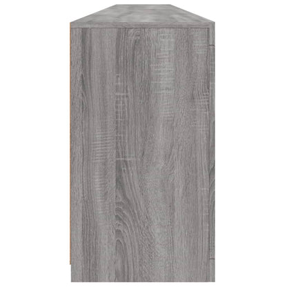 Sideboard with LED Lights Grey Sonoma 283x37x67 cm