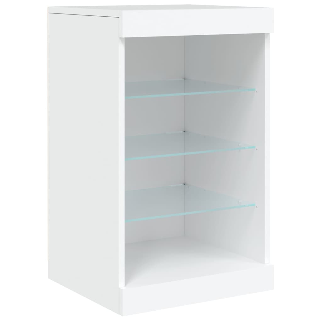 Sideboard with LED Lights White 283x37x67 cm