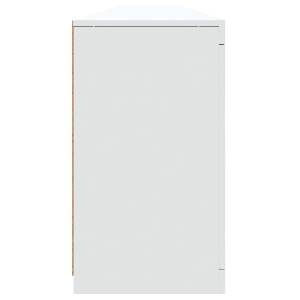 Sideboard with LED Lights White 283x37x67 cm