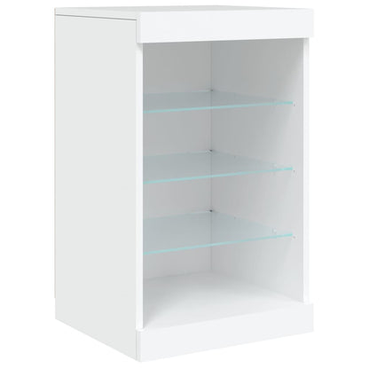 Sideboard with LED Lights White 162x37x67 cm