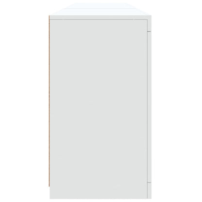 Sideboard with LED Lights White 162x37x67 cm