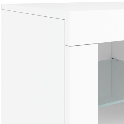 Sideboard with LED Lights White 162x37x67 cm