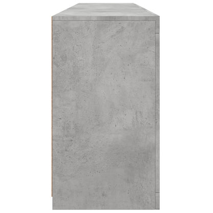 Sideboard with LED Lights Concrete Grey 162x37x67 cm