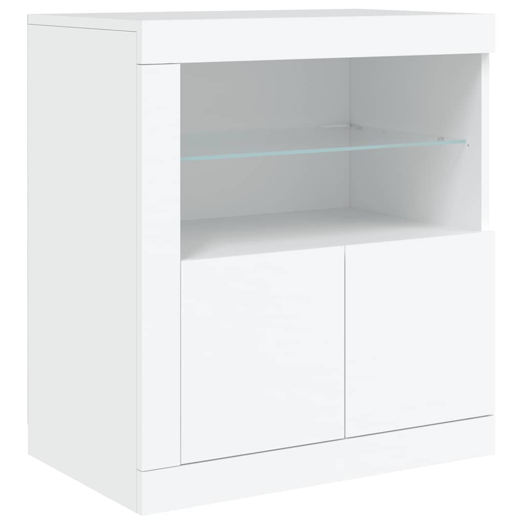 Sideboard with LED Lights White 181,5x37x67 cm
