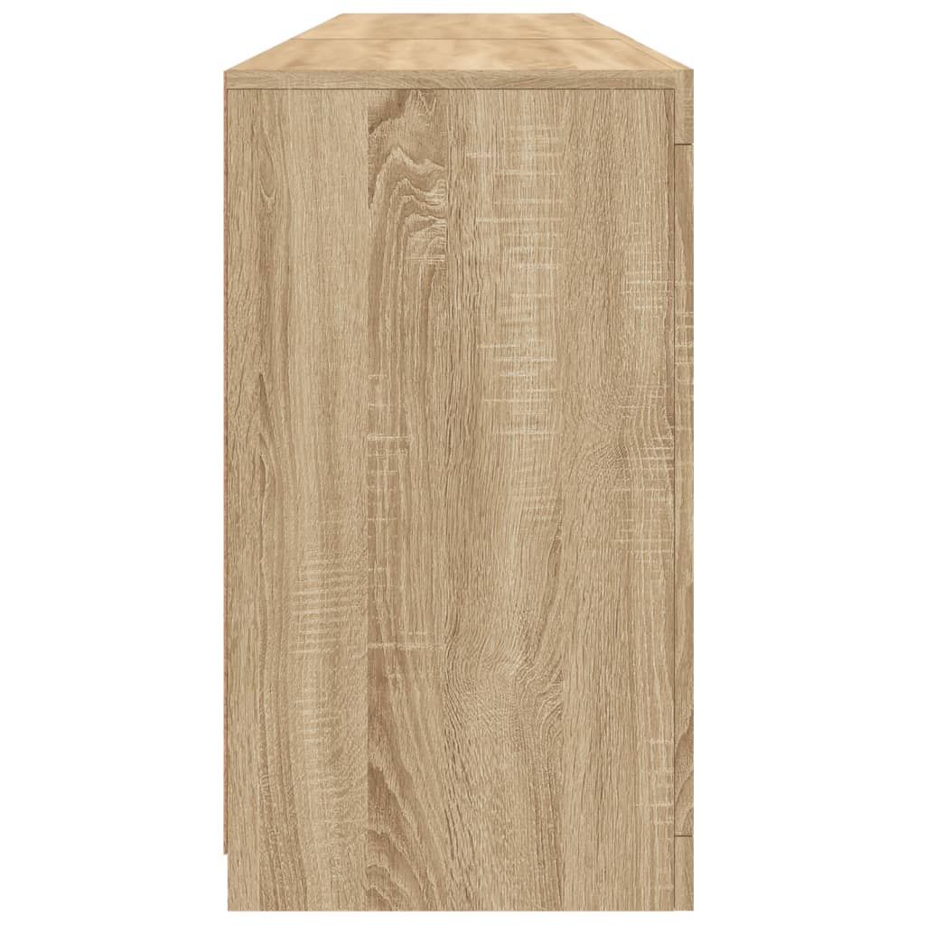Sideboard with LED Lights Sonoma Oak 181,5x37x67 cm