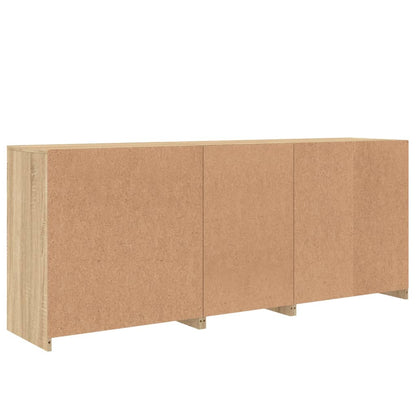 Sideboard with LED Lights Sonoma Oak 181,5x37x67 cm