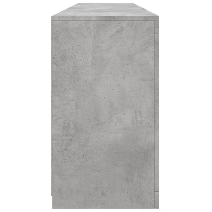 Sideboard with LED Lights Concrete Grey 181,5x37x67 cm