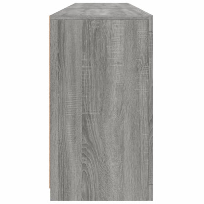 Sideboard with LED Lights Grey Sonoma 181.5x37x67 cm