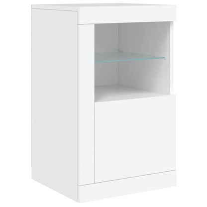 Sideboard with LED Lights White 164x37x67 cm