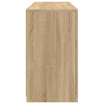 Sideboard with LED Lights Sonoma Oak 123x37x67 cm