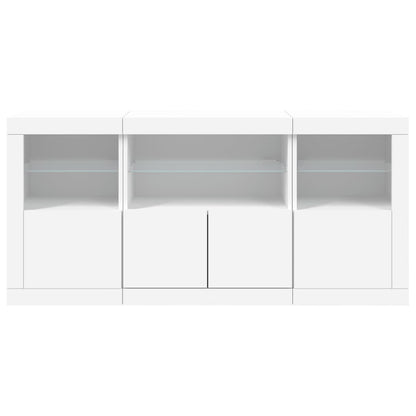 Sideboard with LED Lights White 142,5x37x67 cm
