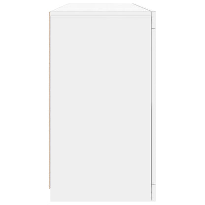 Sideboard with LED Lights White 142,5x37x67 cm