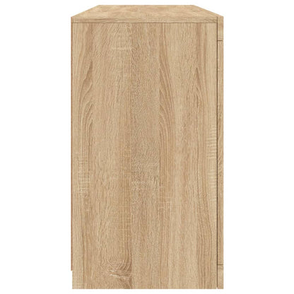 Sideboard with LED Lights Sonoma Oak 142.5x37x67 cm