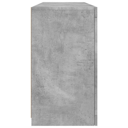 Sideboard with LED Lights Concrete Grey 142,5x37x67 cm