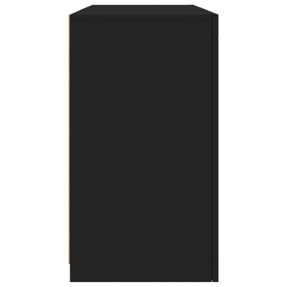 Sideboard with LED Lights Black 123x37x67 cm