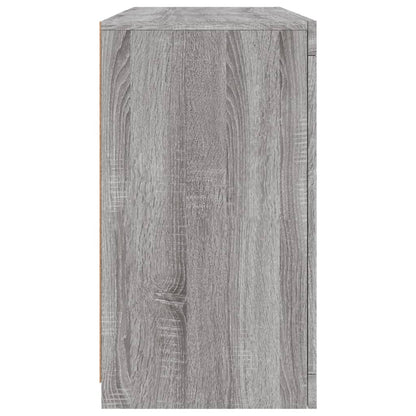 Sideboard with LED Lights Grey Sonoma 123x37x67 cm