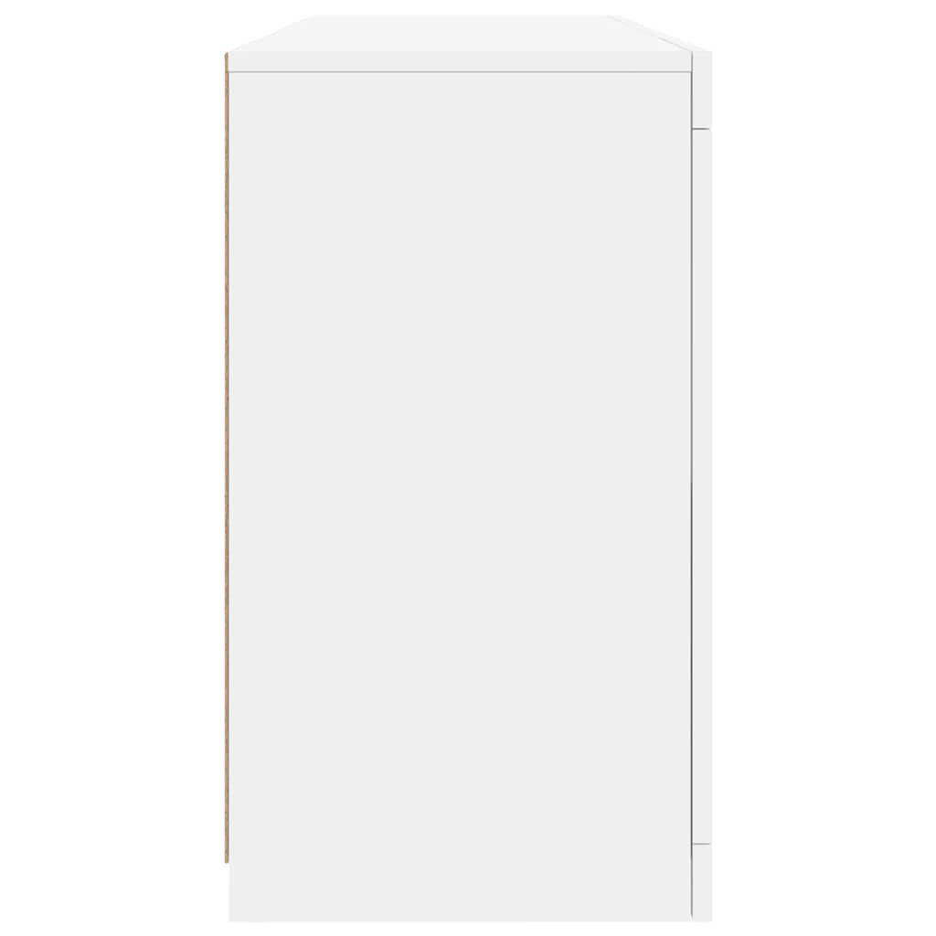 Sideboard with LED Lights White 142,5x37x67 cm