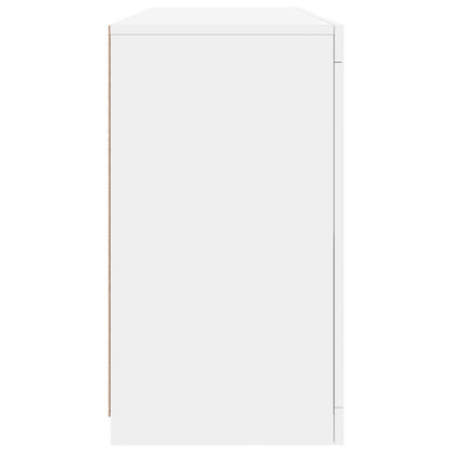 Sideboard with LED Lights White 142,5x37x67 cm